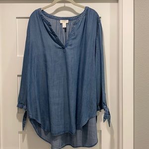 Ann Taylor Loft Outlet chambray top XL